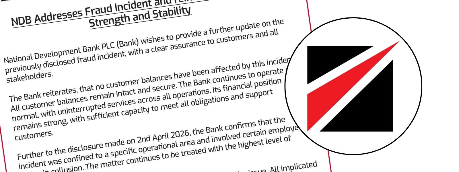 No Impact on Customers as NDB Probes Fraud